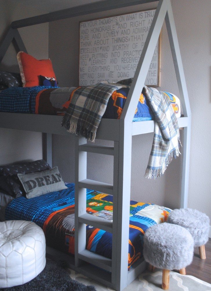 Build a House Bunk Bed, House Bed, DIY House Bed, Bed Plans