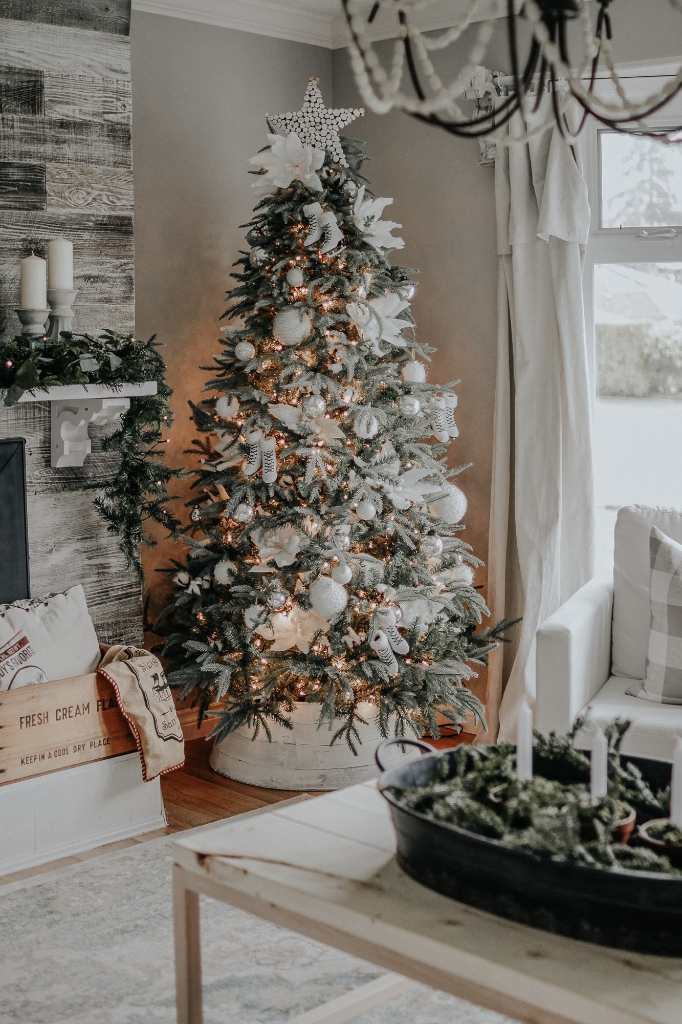 Holiday Modern Farmhouse Walk Through . How I styled our modern farmhouse for Christmas, it doesn't have to be expensive.