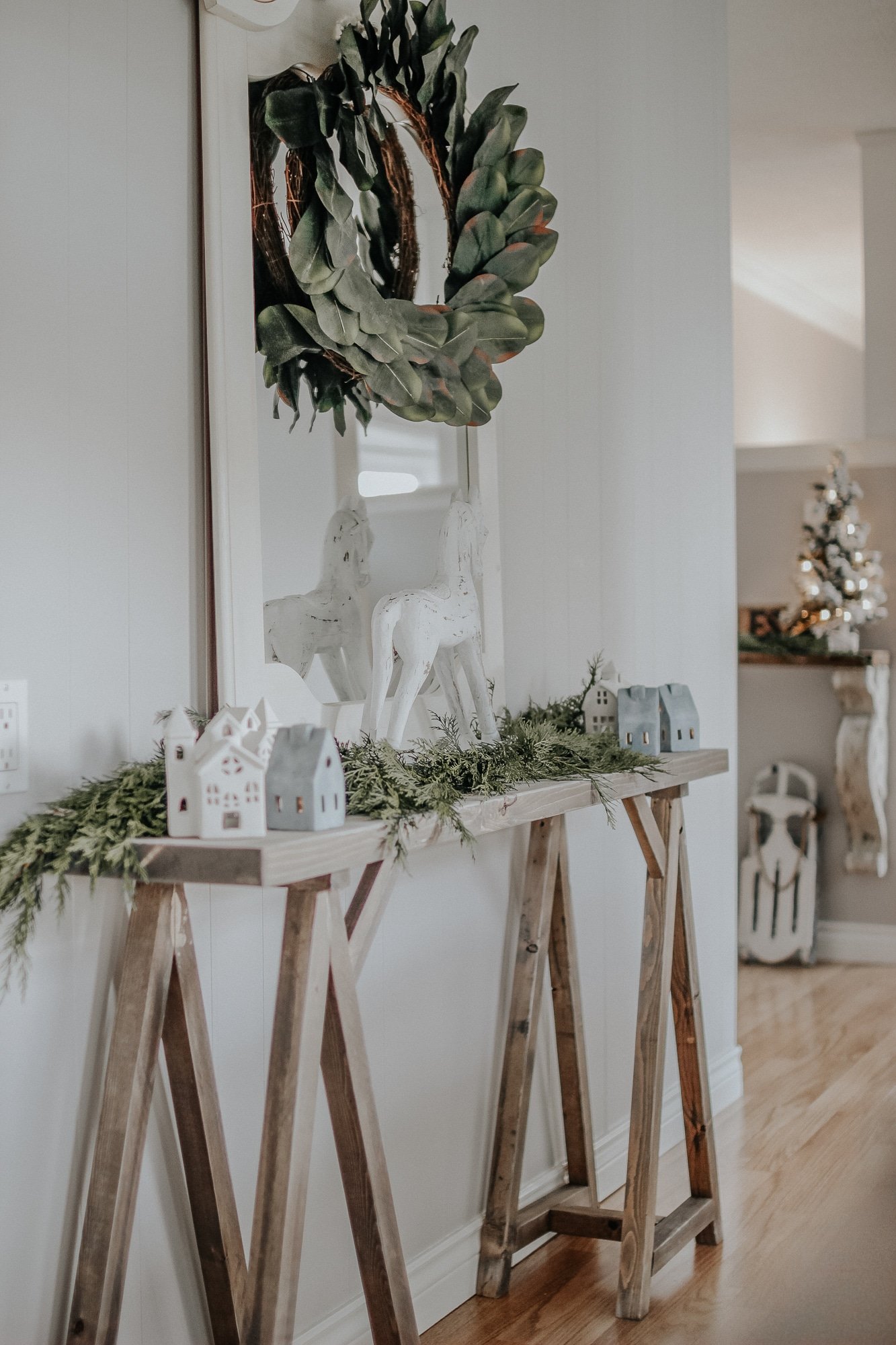 Holiday Modern Farmhouse Walk Through . How I styled our modern farmhouse for Christmas, it doesn't have to be expensive.