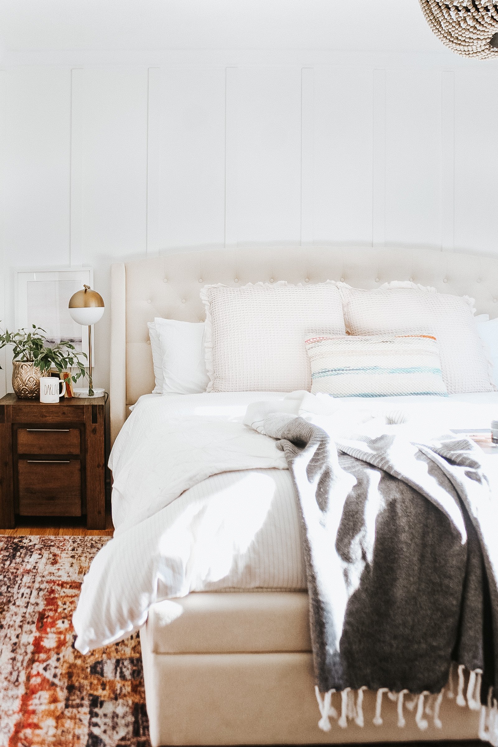Modern Facelift In The Master Bedroom. Thirty Minute board and batten.