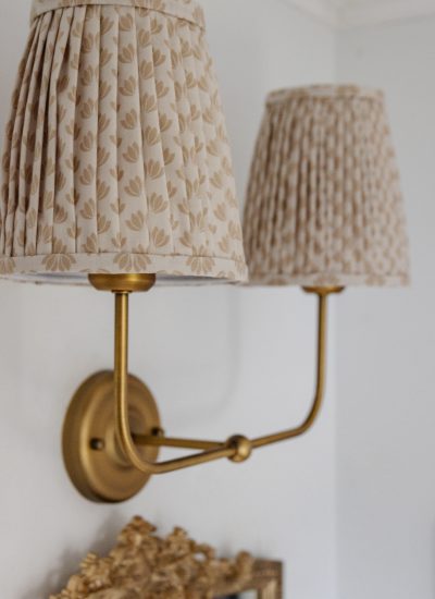 DIY Pleated Lampshades. How To Take a boring lampshade to the next level with this easy no sew tutorial.